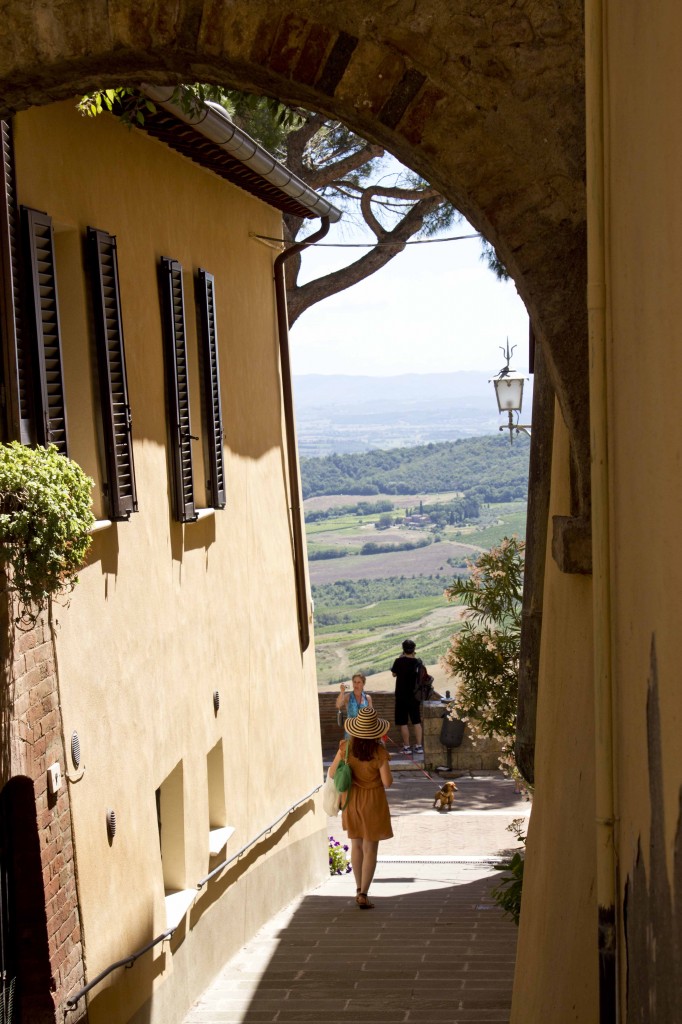 Walkway to a vista point in Montepulciano