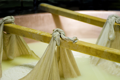 Making Parmigiano-Reggiano cheese by Claudio Maneti