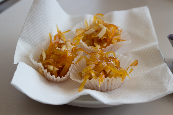 Aranzada (orange zest cooked in honey and mixed with almonds)