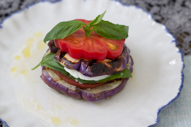 Summer aubergine (eggplant) parmesan