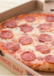 Take away peperoni pizza