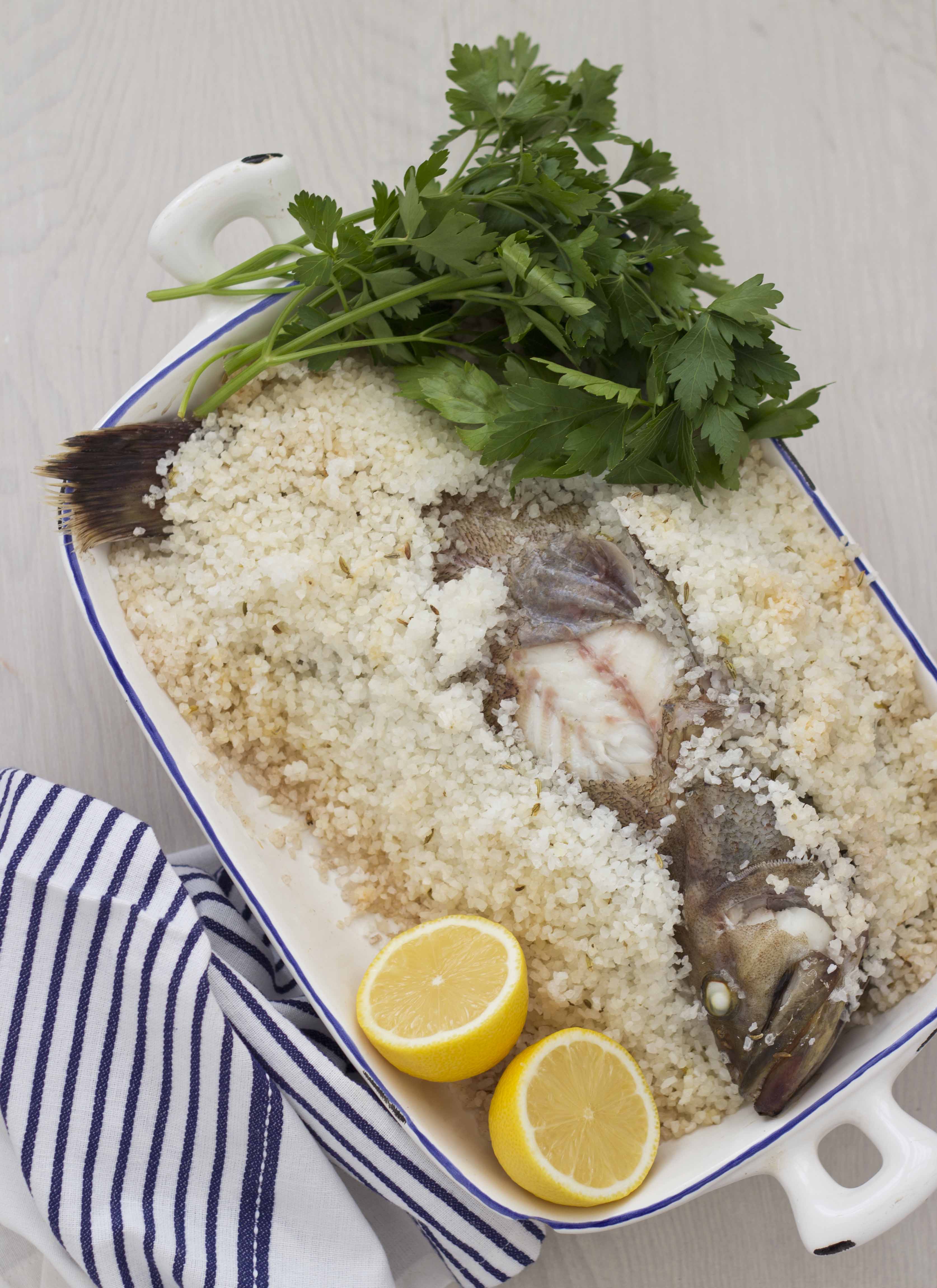 Branzino al sale (salt baked sea bass) Living a Life in Colour