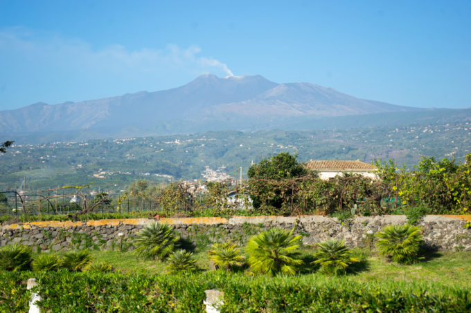 Mount Etna, a live volcano just outside of Catania