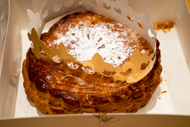 Galette des rois (king cake- puff pastry filled with almond paste)