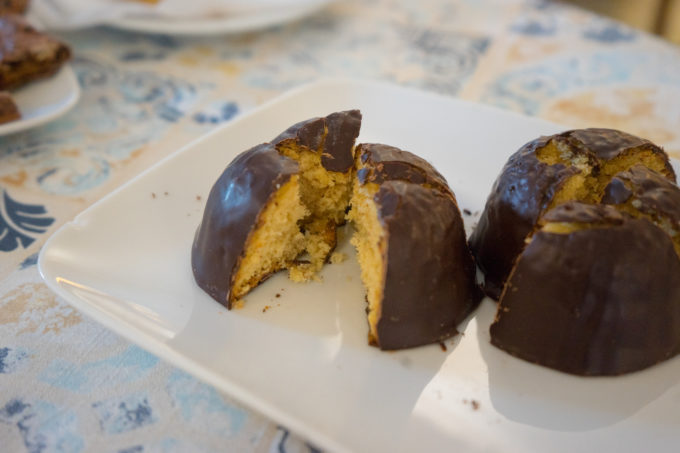 Pan dell'Orso (an almond and honey cake coated in chocolate) from Pan dell'Orso Pasticceria
