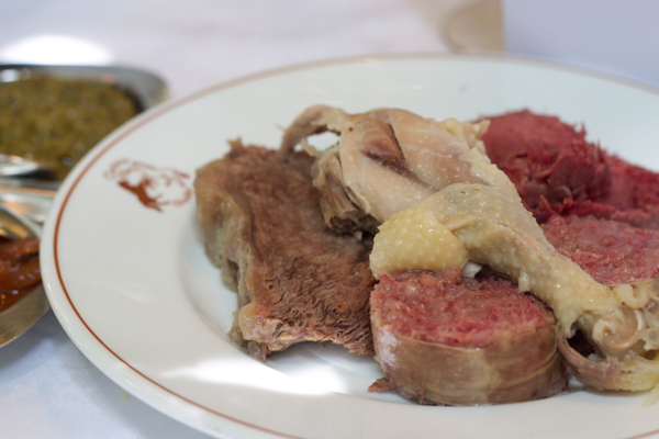 Bollito misto (mixed boiled meats served with mustard)