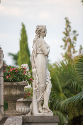 A garden sculpture in Castello di Spessa