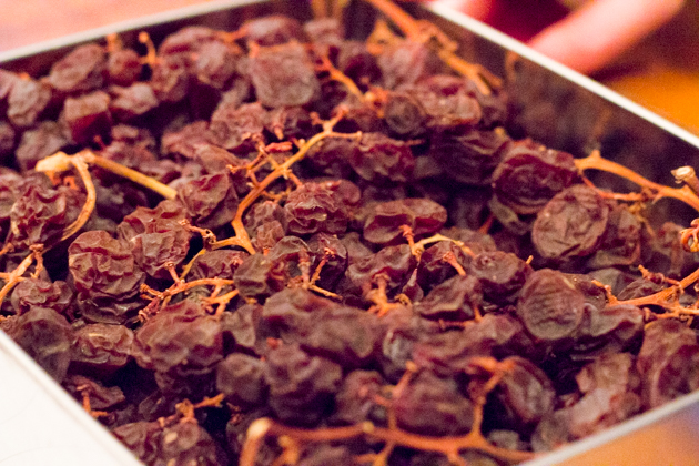 Grapes drying to make a passito-style sweet wine